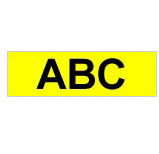 Brother Strong Adhesive Gloss Laminated Tape - 9mm, Black/Yellow (TZ-S621)